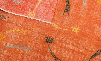 Vintage Large Rug, Oushak Area Rug 4'11" x 8'2" feet 150 x 250 cm