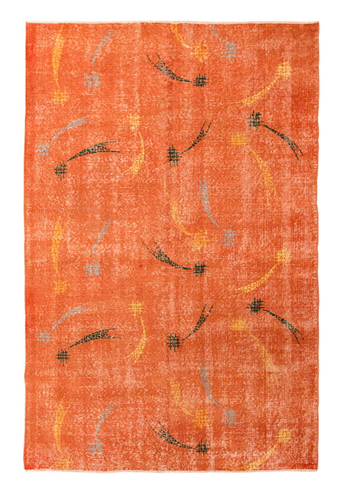 Vintage Large Rug, Oushak Area Rug 4'11" x 8'2" feet 150 x 250 cm