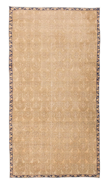 Vintage Large Rug, Oushak Area Rug 4'6" x 9'10" feet 138 x 300 cm