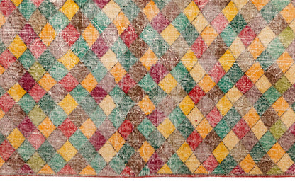 Vintage Large Rug, Oushak Area Rug 5' x 7'5" feet 152 x 225 cm