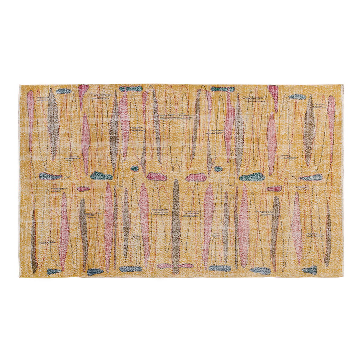 Vintage Large Rug, Oushak Area Rug 5'1" x 8'8" feet 156 x 265 cm