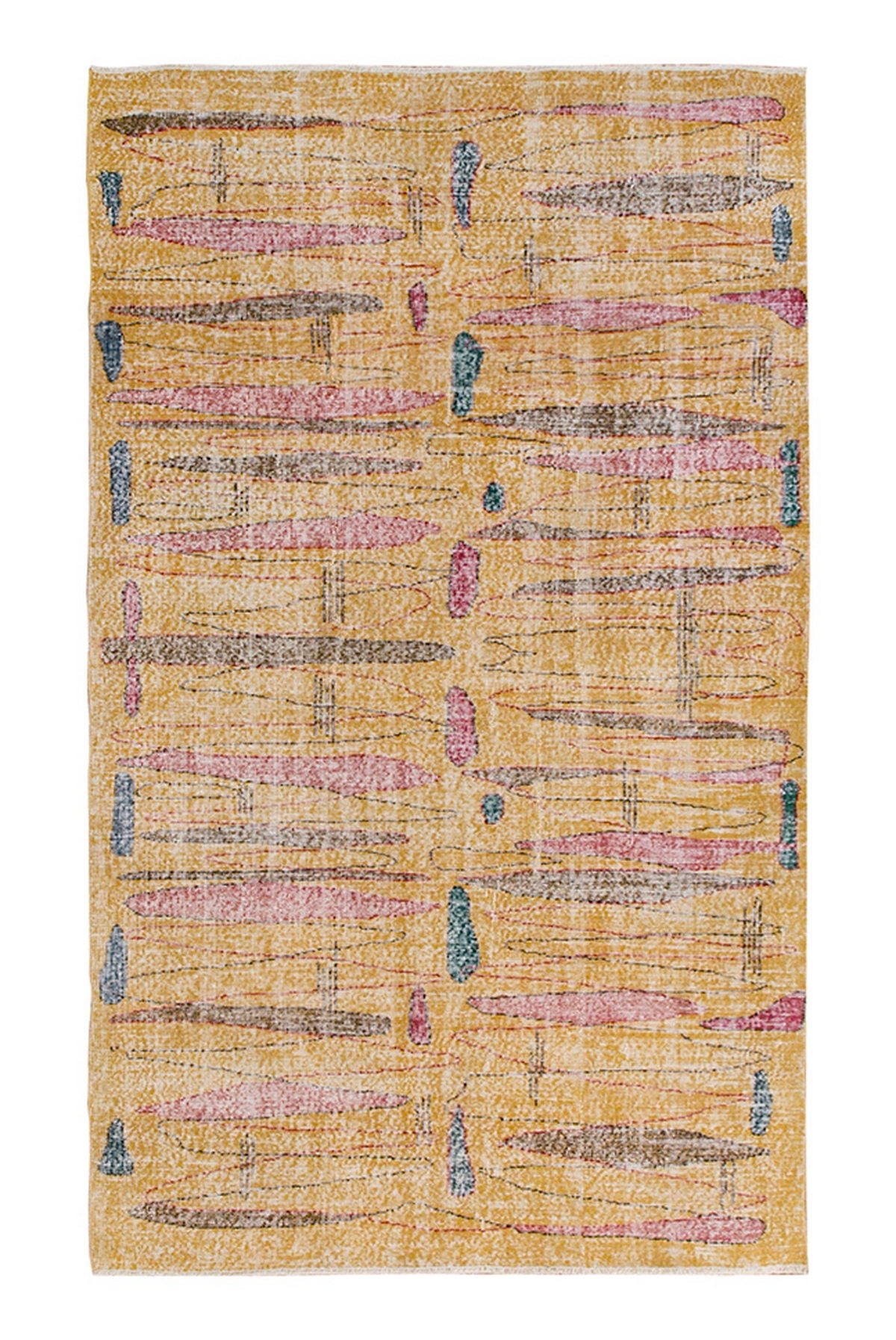 Vintage Large Rug, Oushak Area Rug 5'1" x 8'8" feet 156 x 265 cm