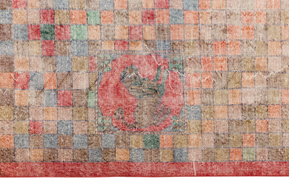 Vintage Large Rug, Oushak Area Rug 5'10" x 9'9" feet 177 x 296 cm