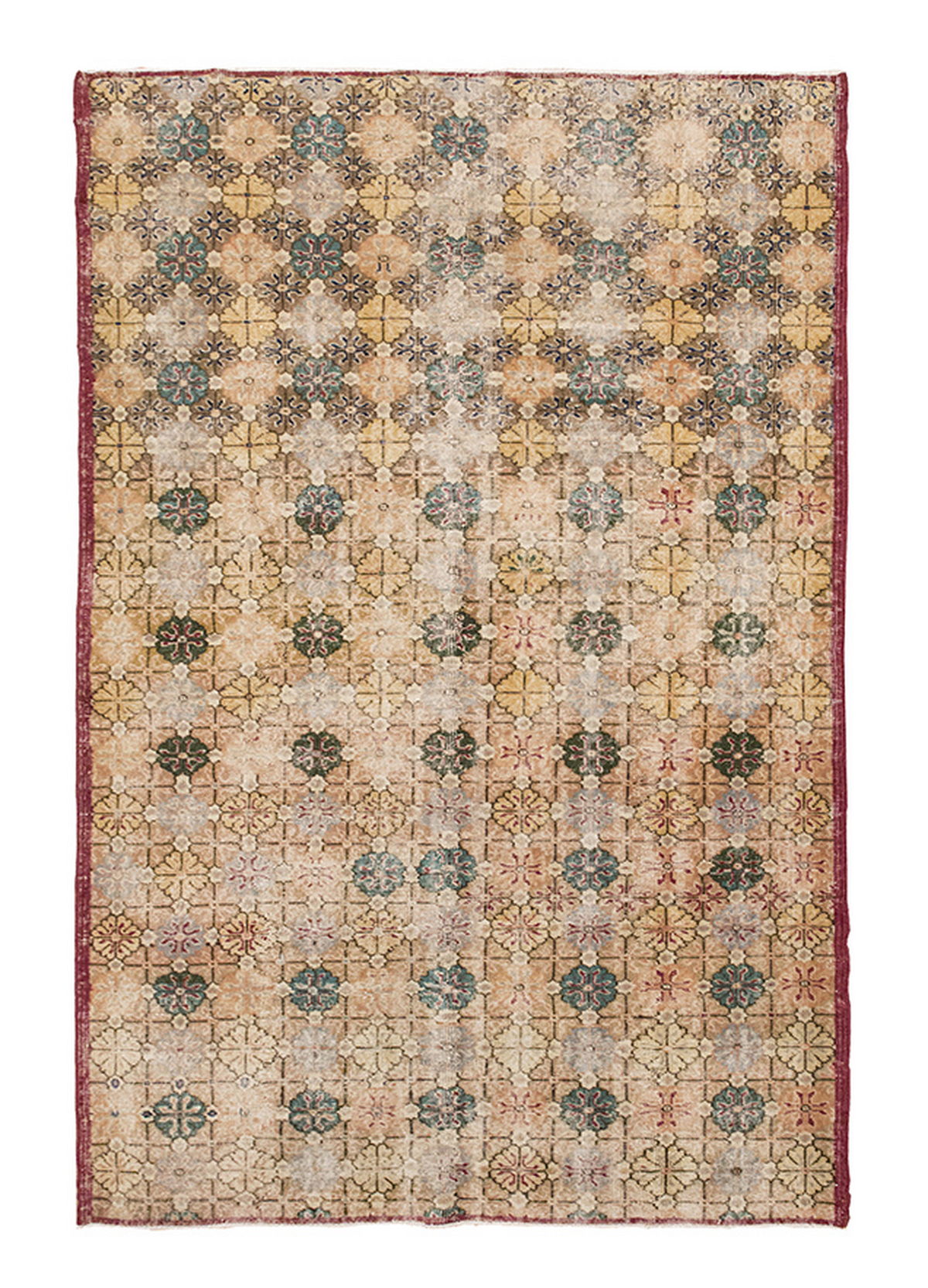 Vintage Large Rug, Oushak Area Rug 5'9" x 9'2" feet 175 x 280 cm
