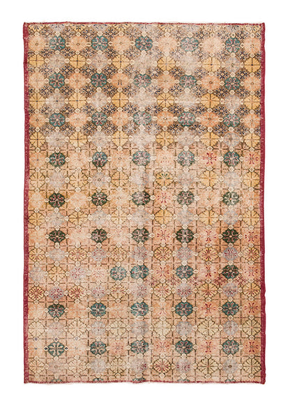 Vintage Large Rug, Oushak Area Rug 5'9" x 9'2" feet 175 x 280 cm