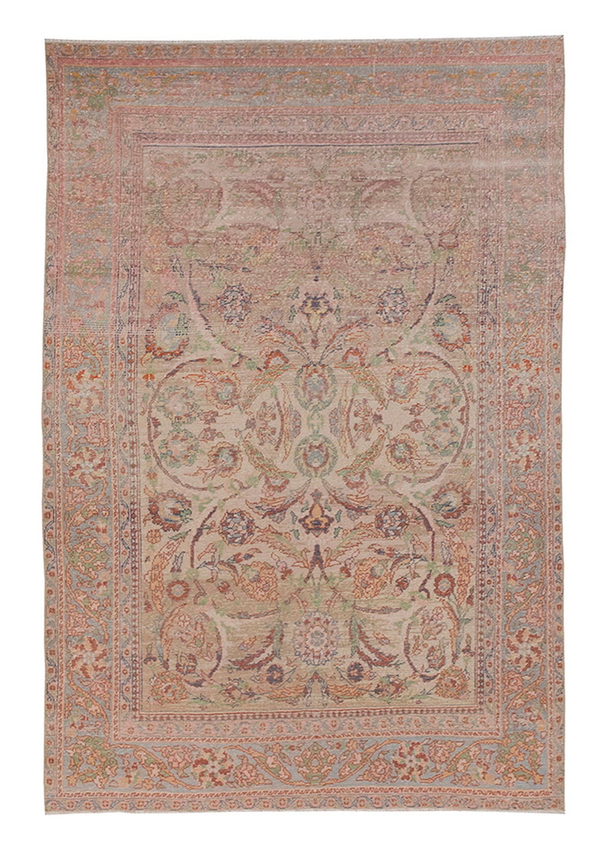 Vintage Large Rug, Oushak Area Rug 6' x 9'10" feet 183 x 300 cm