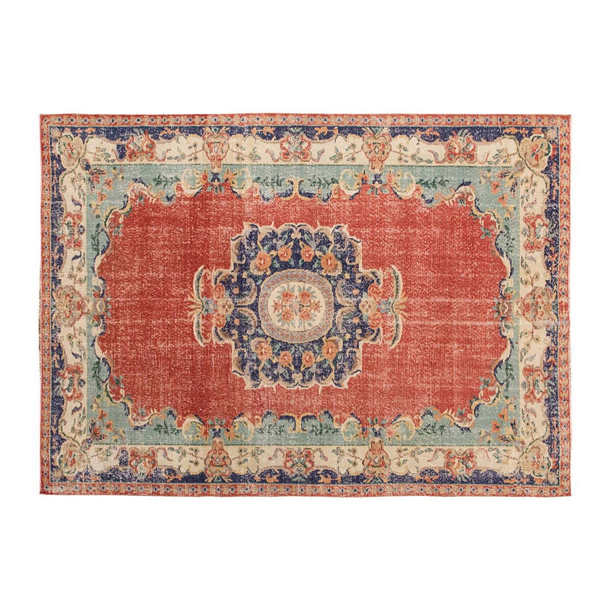 Vintage Large Rug, Oushak Area Rug 6'3" x 9'7" feet 190 x 292 cm
