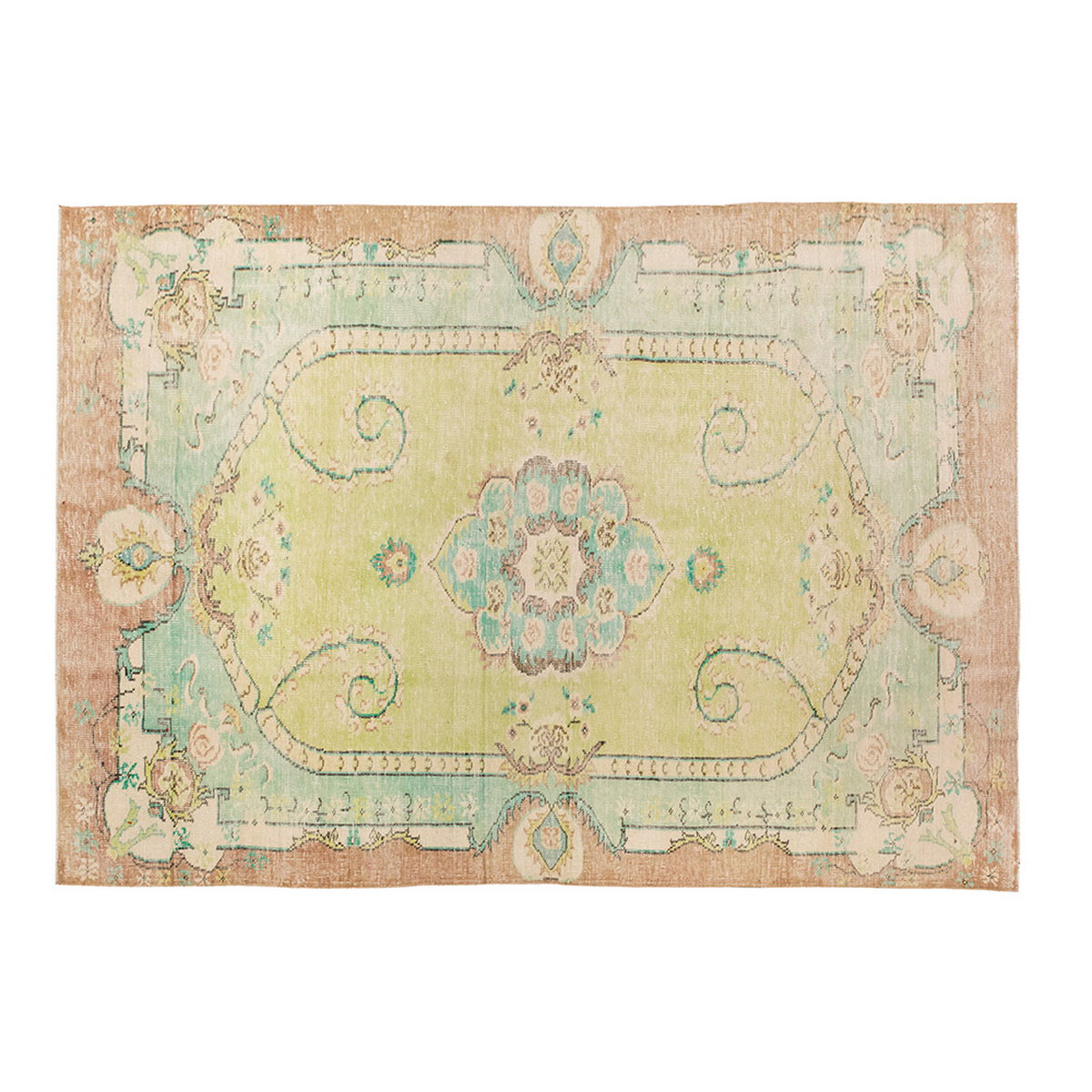 Vintage Large Rug, Oushak Area Rug 6'4" x 10'2" feet 192 x 310 cm