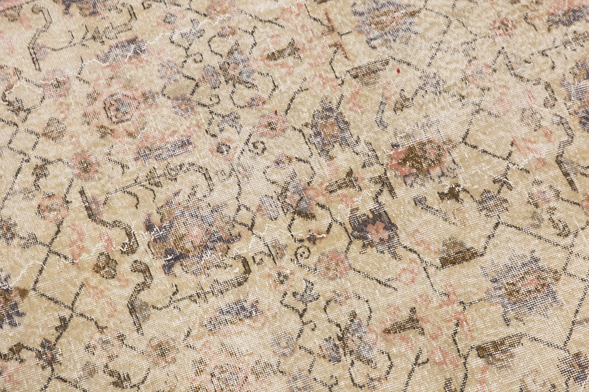 Vintage Large Rug, Oushak Area Rug 6'5" x 9'11" feet 196 x 301 cm