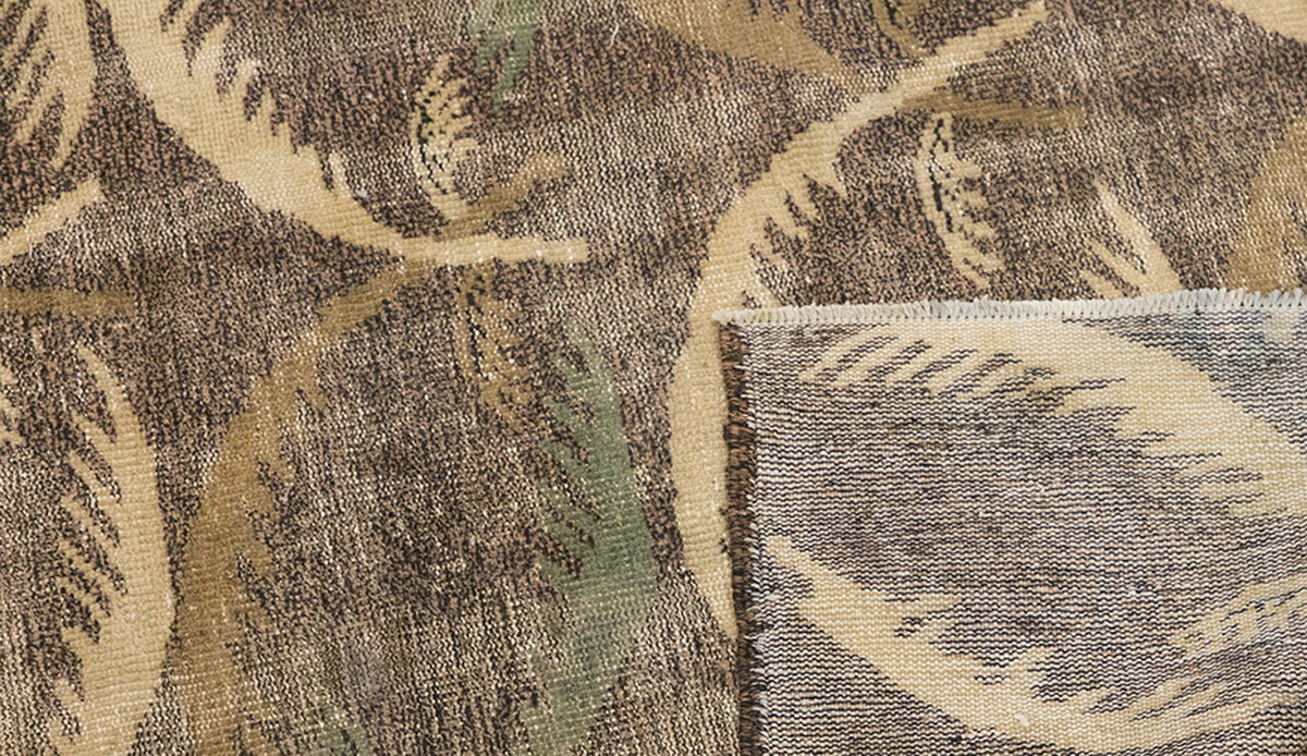 Vintage Large Rug, Oushak Area Rug 6'6" x 7'5" feet 197 x 225 cm