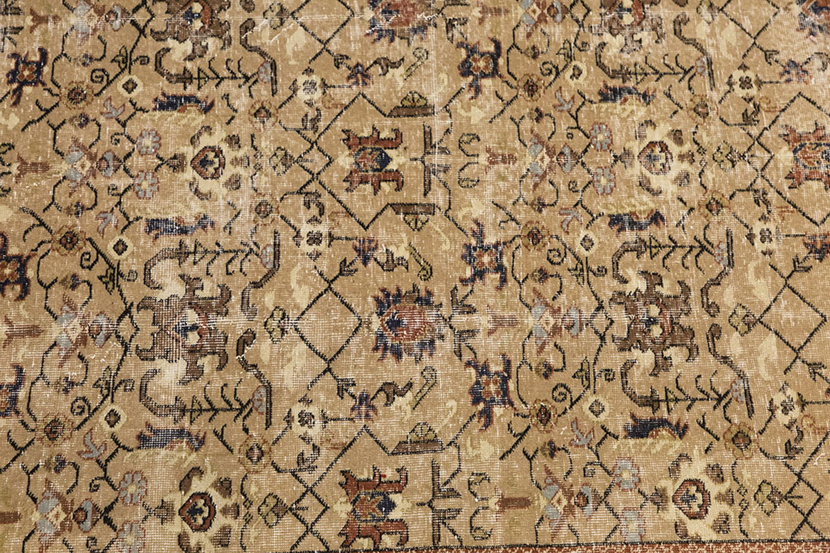 Vintage Large Rug, Oushak Area Rug 6'6" x 9'10" feet 198 x 300 cm