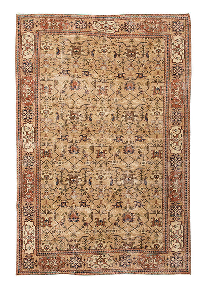 Vintage Large Rug, Oushak Area Rug 6'6" x 9'10" feet 198 x 300 cm