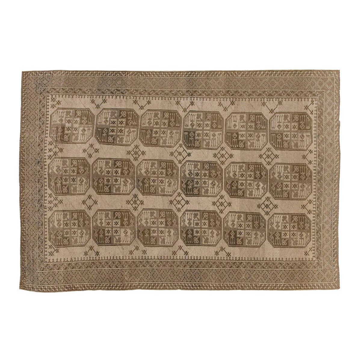 Vintage Large Rug, Oushak Area Rug 6'7" x 9'10" feet 200 x 300 cm