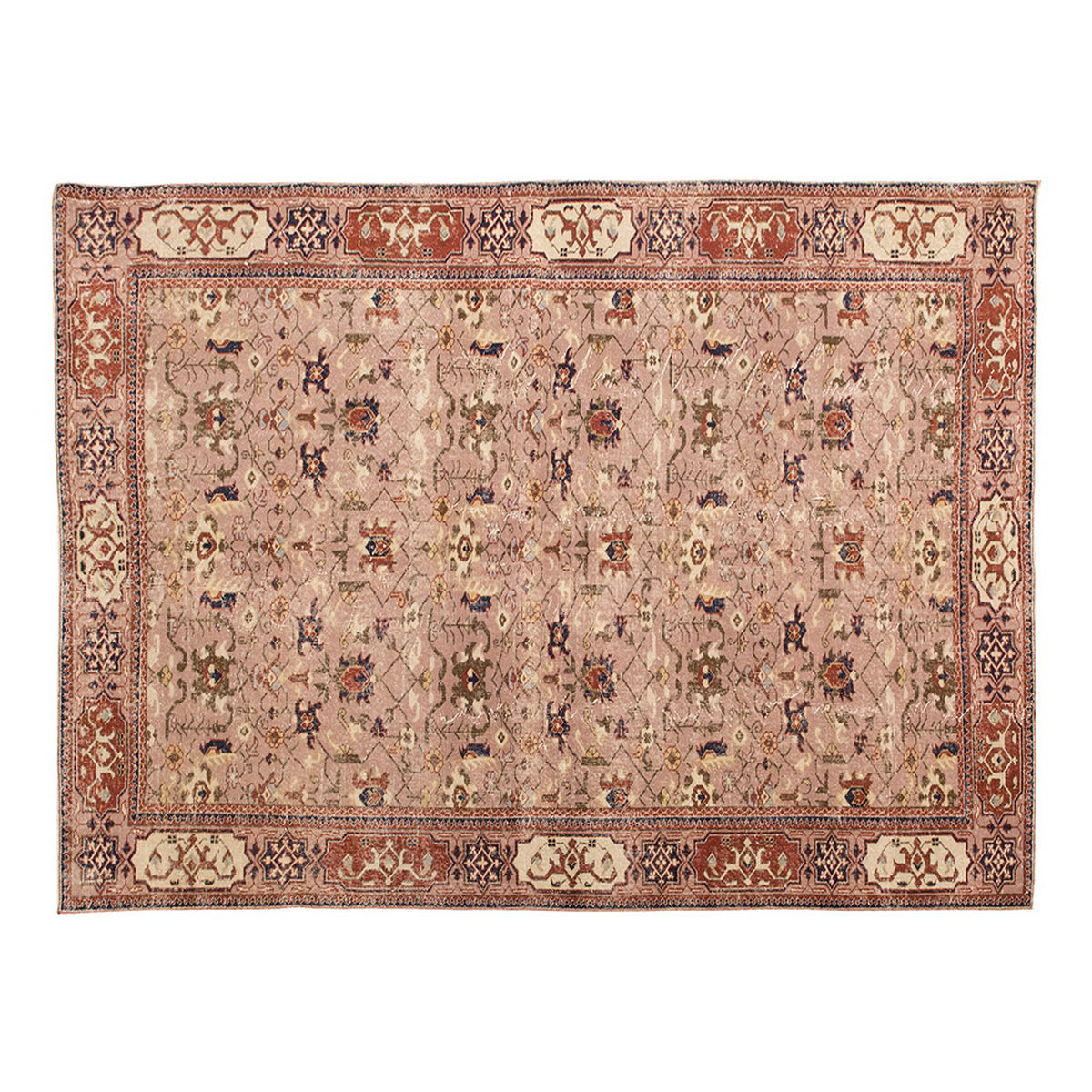 Vintage Large Rug, Oushak Area Rug 6'8" x 9'9" feet 202 x 298 cm