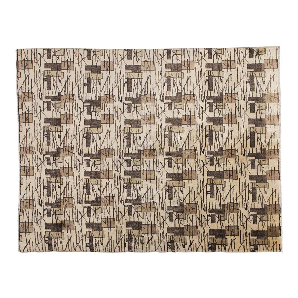 Vintage Large Rug, Oushak Area Rug 6'9" x 7'11" feet 205 x 242 cm
