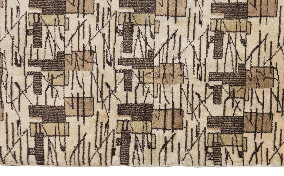 Vintage Large Rug, Oushak Area Rug 6'9" x 7'11" feet 205 x 242 cm