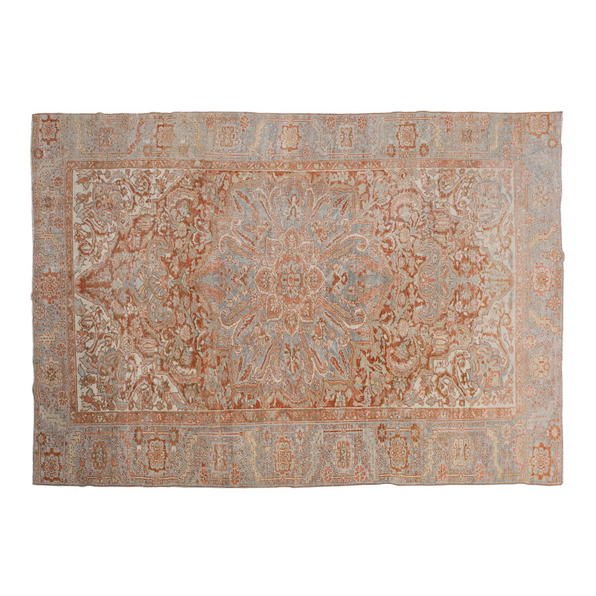 Vintage Large Rug, Oushak Area Rug 7'5" x 11'4" feet 227 x 345 cm