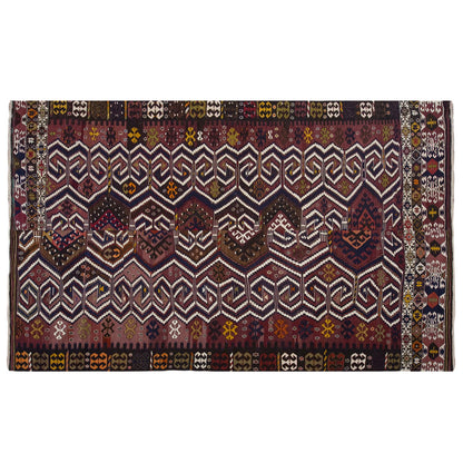 Vintage Large Saçıkara Tribe Kilim, 244 x 390 cm / 8 x 13 ft Kilim