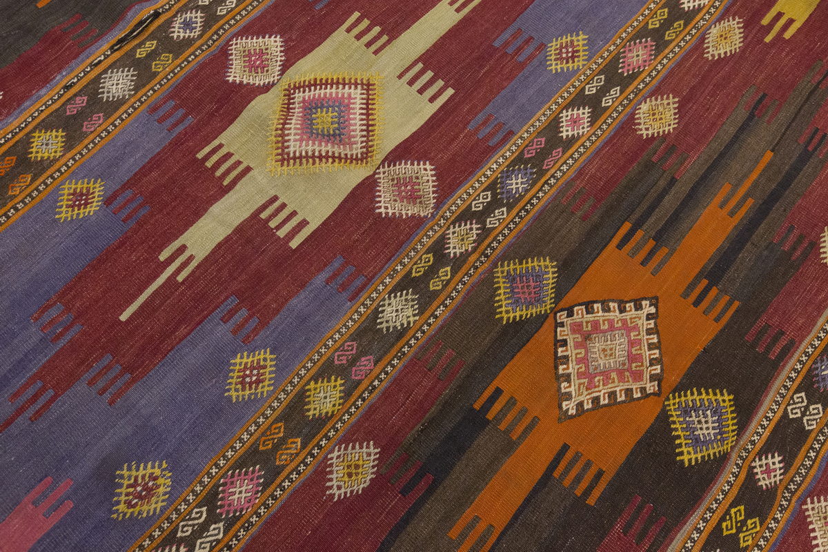 Vintage Large Sivas Kilim, 178 x 364 cm / 6 x 12 ft Kilim