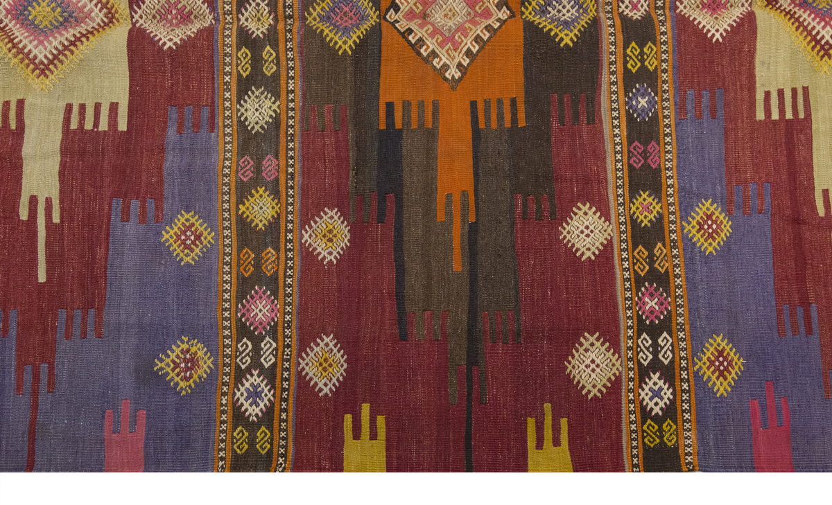 Vintage Large Sivas Kilim, 178 x 364 cm / 6 x 12 ft Kilim