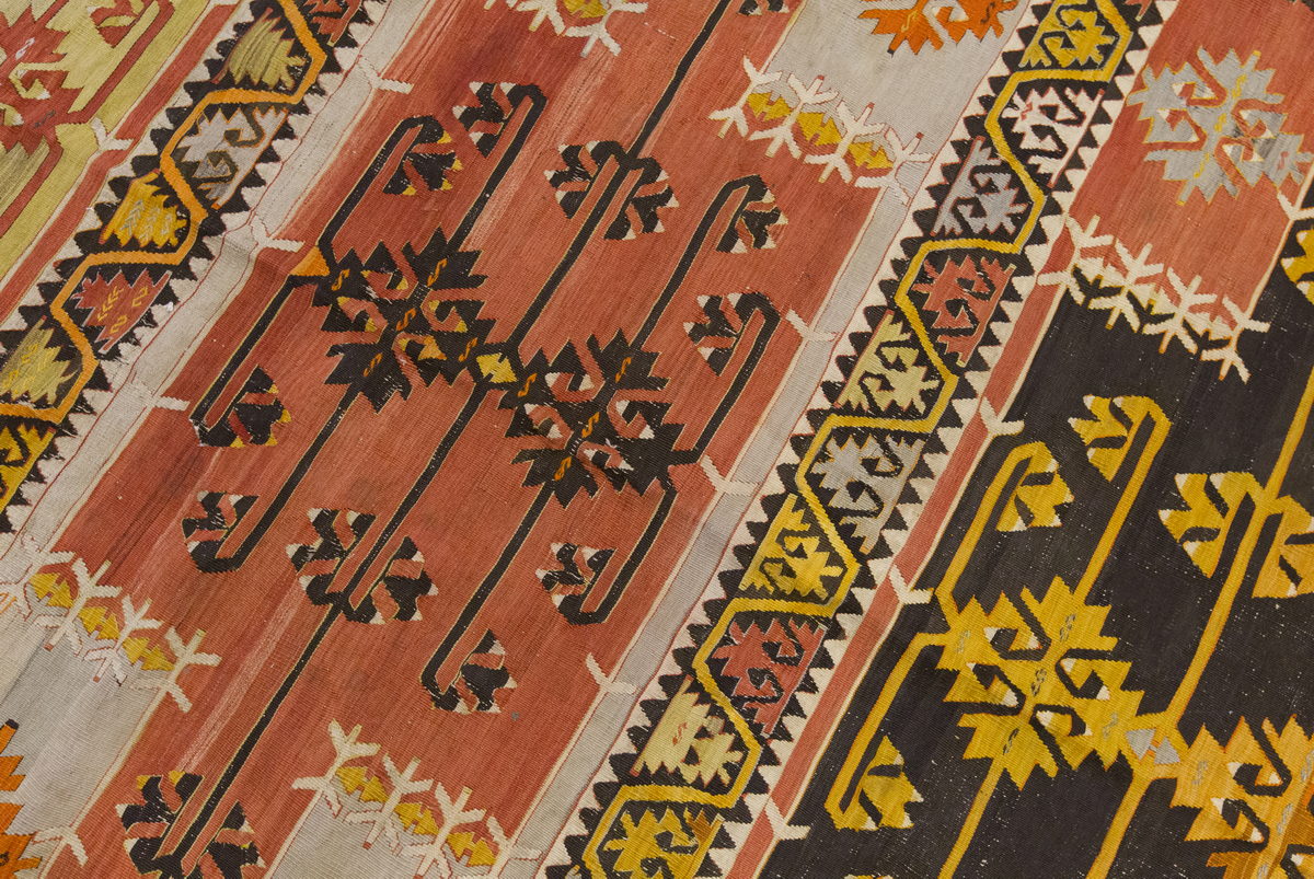 Vintage Large Sivas Kilim, 191 x 374 cm / 6.3 x 12.3 ft Kilim