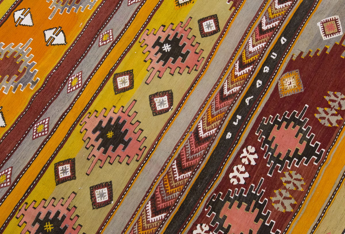 Vintage Large Sivas Kilim, 194 x 350 cm / 6.4 x 11.6 ft Kilim