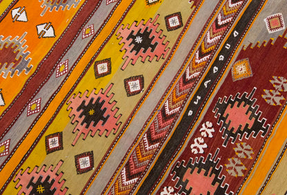 Vintage Large Sivas Kilim, 194 x 350 cm / 6.4 x 11.6 ft Kilim