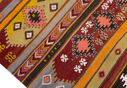 Vintage Large Sivas Kilim, 194 x 350 cm / 6.4 x 11.6 ft Kilim