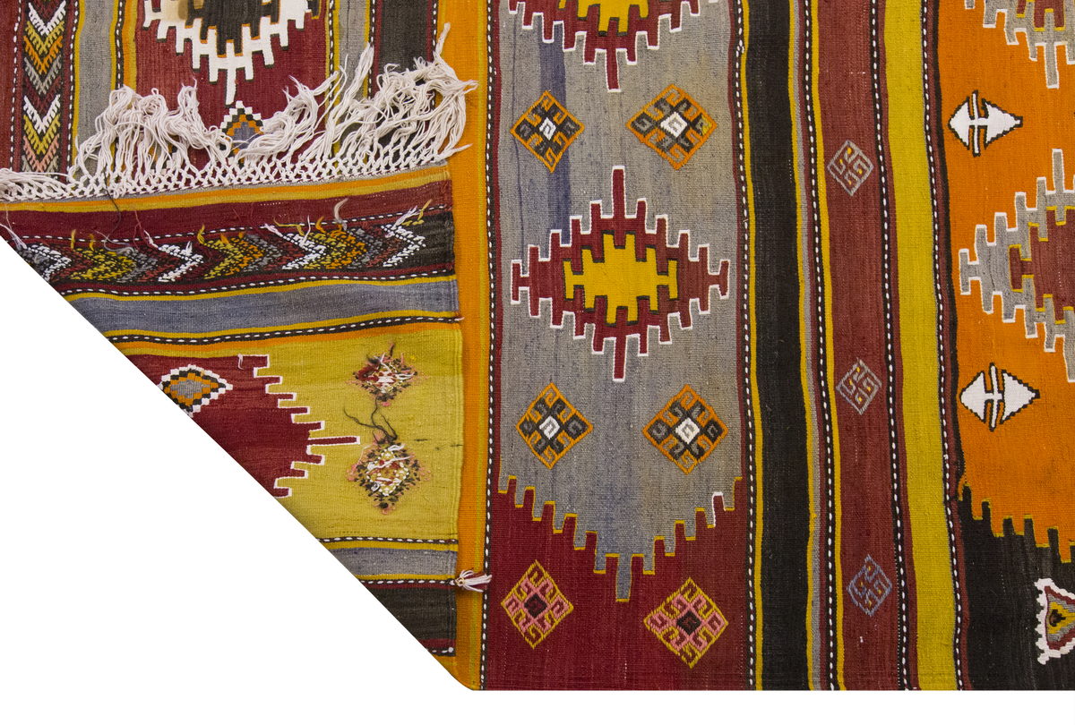 Vintage Large Sivas Kilim, 194 x 350 cm / 6.4 x 11.6 ft Kilim