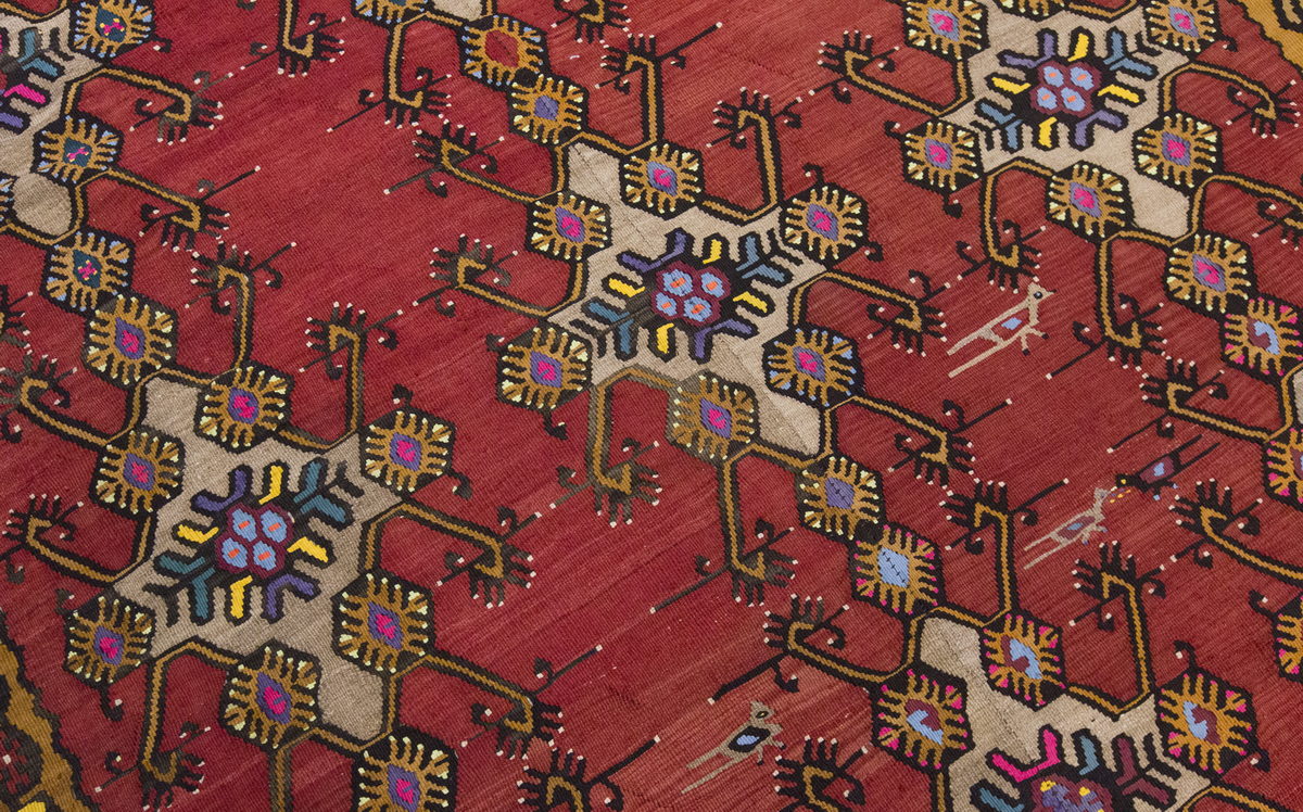 Vintage Large Sivas Kilim, 220 x 434 cm / 7.3 x 14.3 ft Kilim