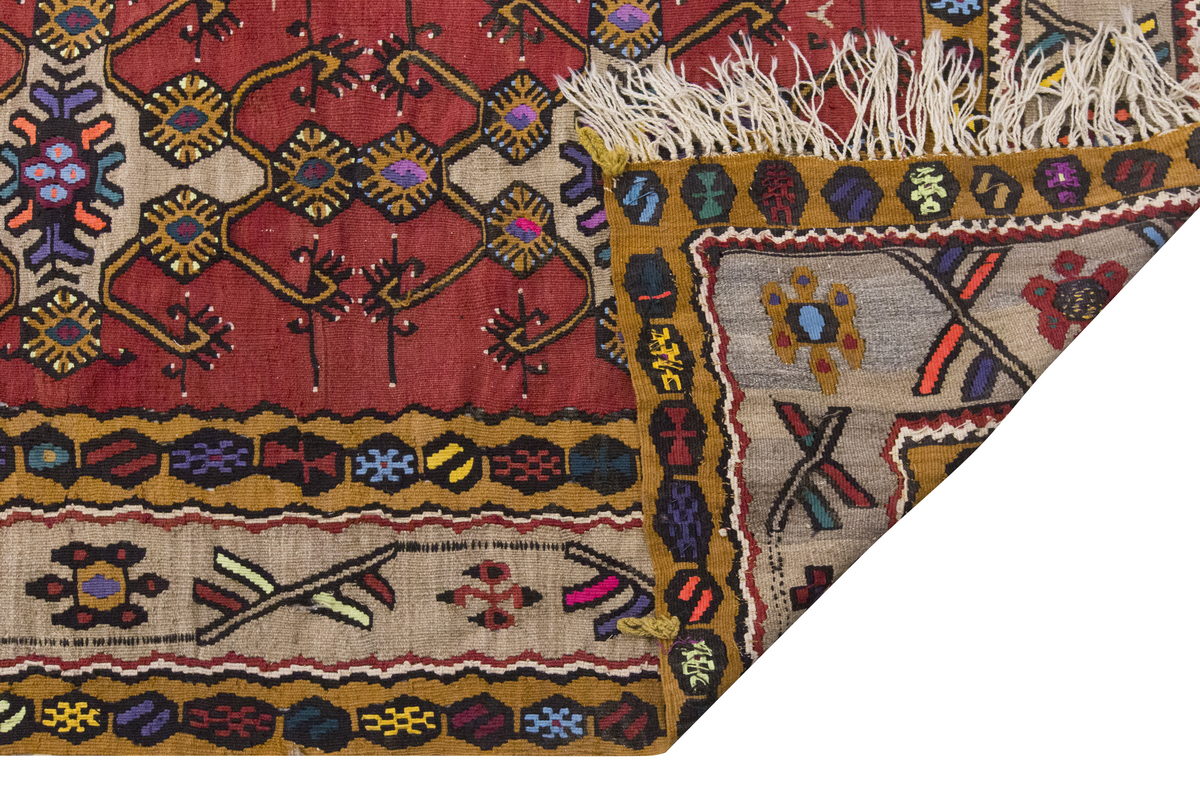 Vintage Large Sivas Kilim, 220 x 434 cm / 7.3 x 14.3 ft Kilim