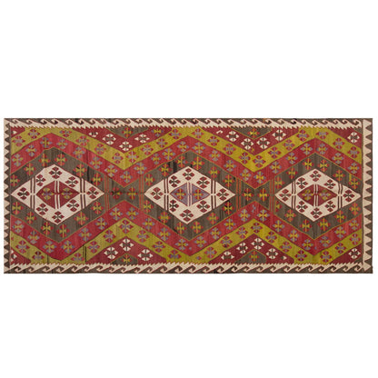Vintage Large Sivrihisar-Eskişehir Kilim, 134 x 325 cm / 4.5 x 10.8 ft Kilim