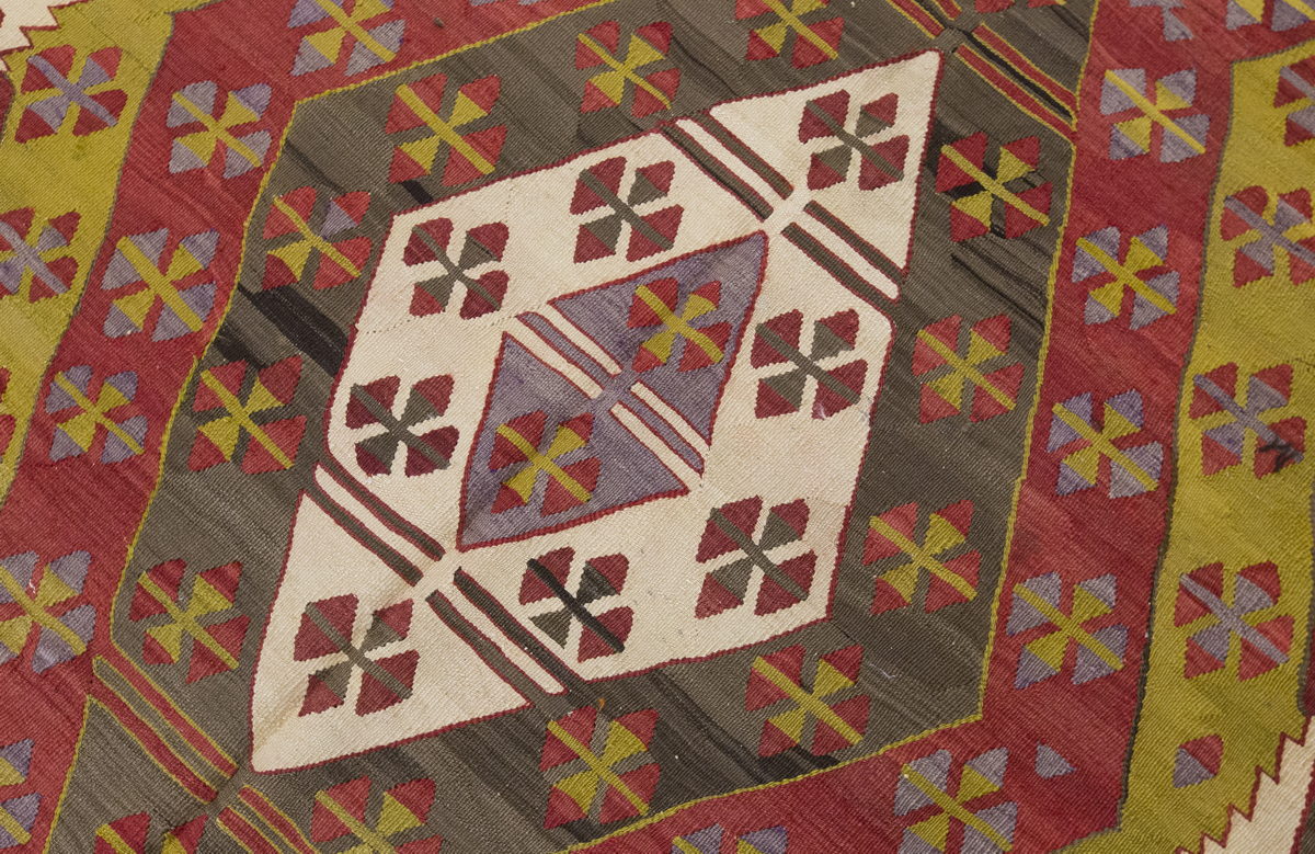 Vintage Large Sivrihisar-Eskişehir Kilim, 134 x 325 cm / 4.5 x 10.8 ft Kilim