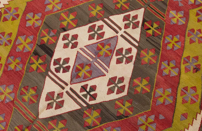 Vintage Large Sivrihisar-Eskişehir Kilim, 134 x 325 cm / 4.5 x 10.8 ft Kilim