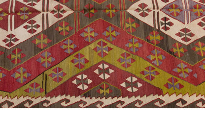 Vintage Large Sivrihisar-Eskişehir Kilim, 134 x 325 cm / 4.5 x 10.8 ft Kilim