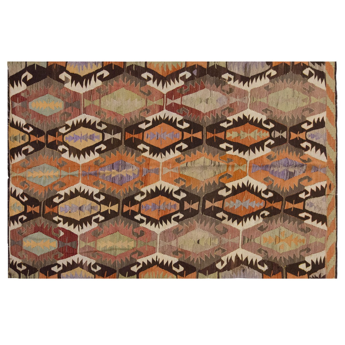 Vintage Large Toros Mountain Nomadic Kilim, 179 x 270 cm / 6 x 9 ft ilim