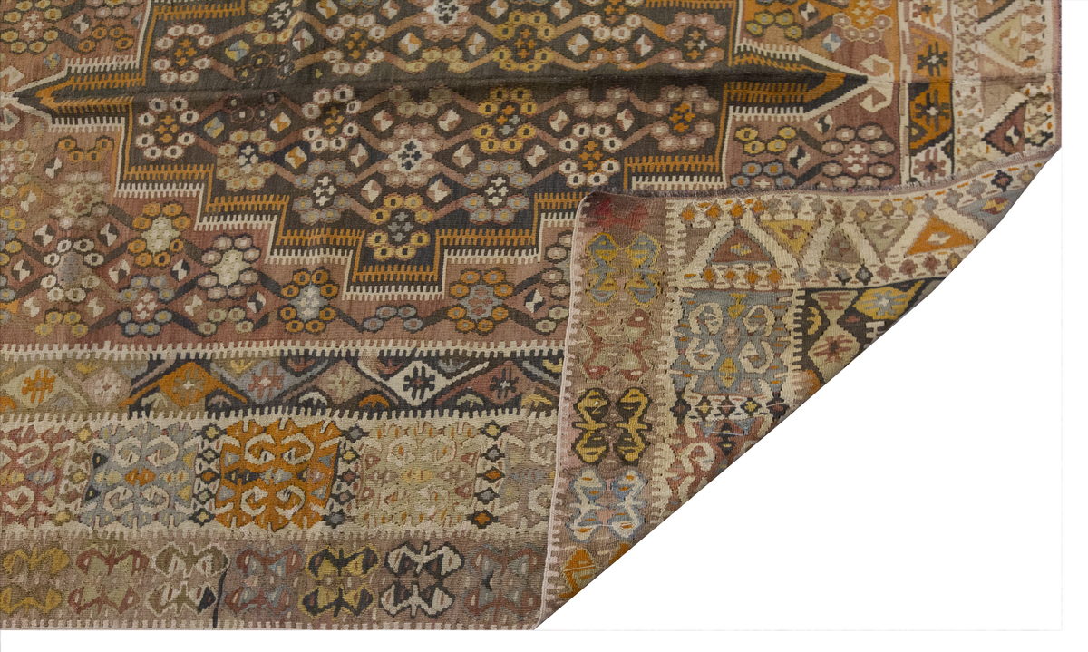 Vintage Large Turkish Kilim, 174 x 406 cm / 5.9 x 13.4 ft Kilim