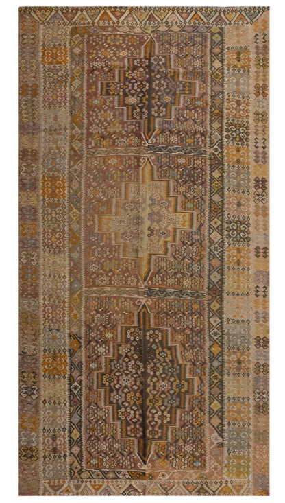 Vintage Large Turkish Kilim, 174 x 406 cm / 5.9 x 13.4 ft Kilim