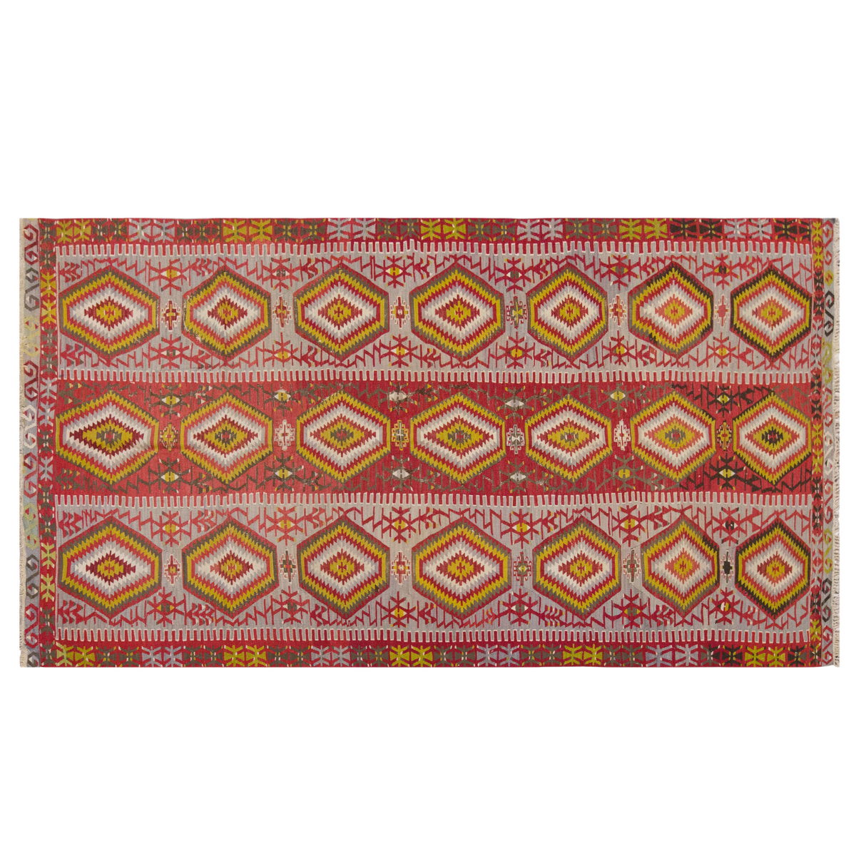 Vintage Large Uşak Eşme Kilim, 164 x 296 cm / 5.5 x 9.9 ft Kilim