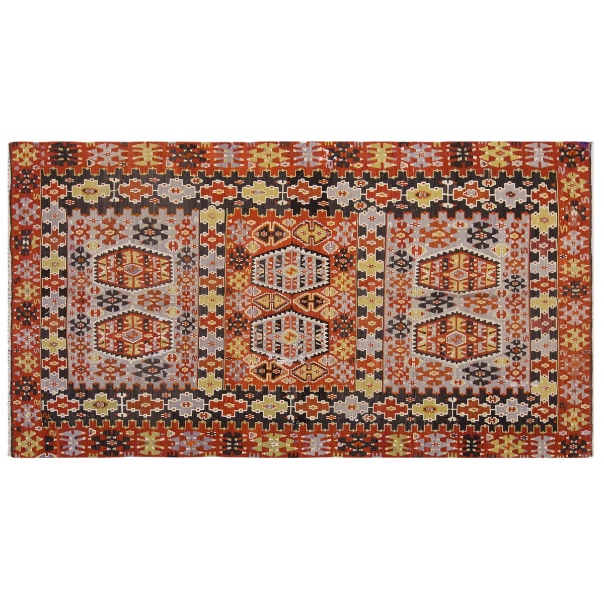 Vintage Large Uşak Eşme Kilim, 166 x 306 cm / 5.5 x 10 ft Kilim