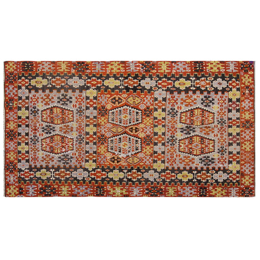 Vintage Large Uşak Eşme Kilim, 166 x 306 cm / 5.5 x 10 ft Kilim