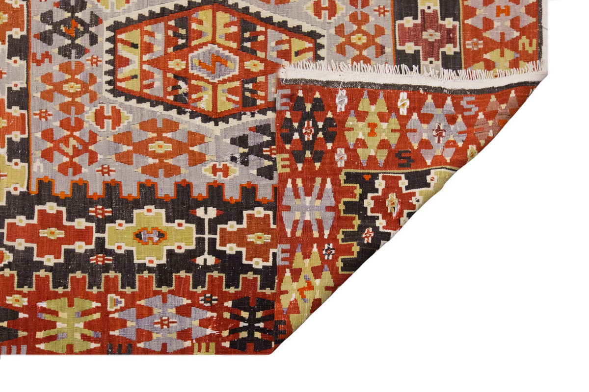 Vintage Large Uşak Eşme Kilim, 166 x 306 cm / 5.5 x 10 ft Kilim