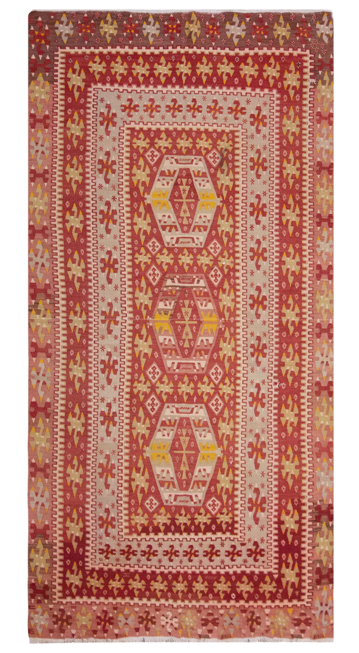 Vintage Large Uşak Eşme Kilim, 170 x 336 cm / 5.7 x 11 ft Kilim