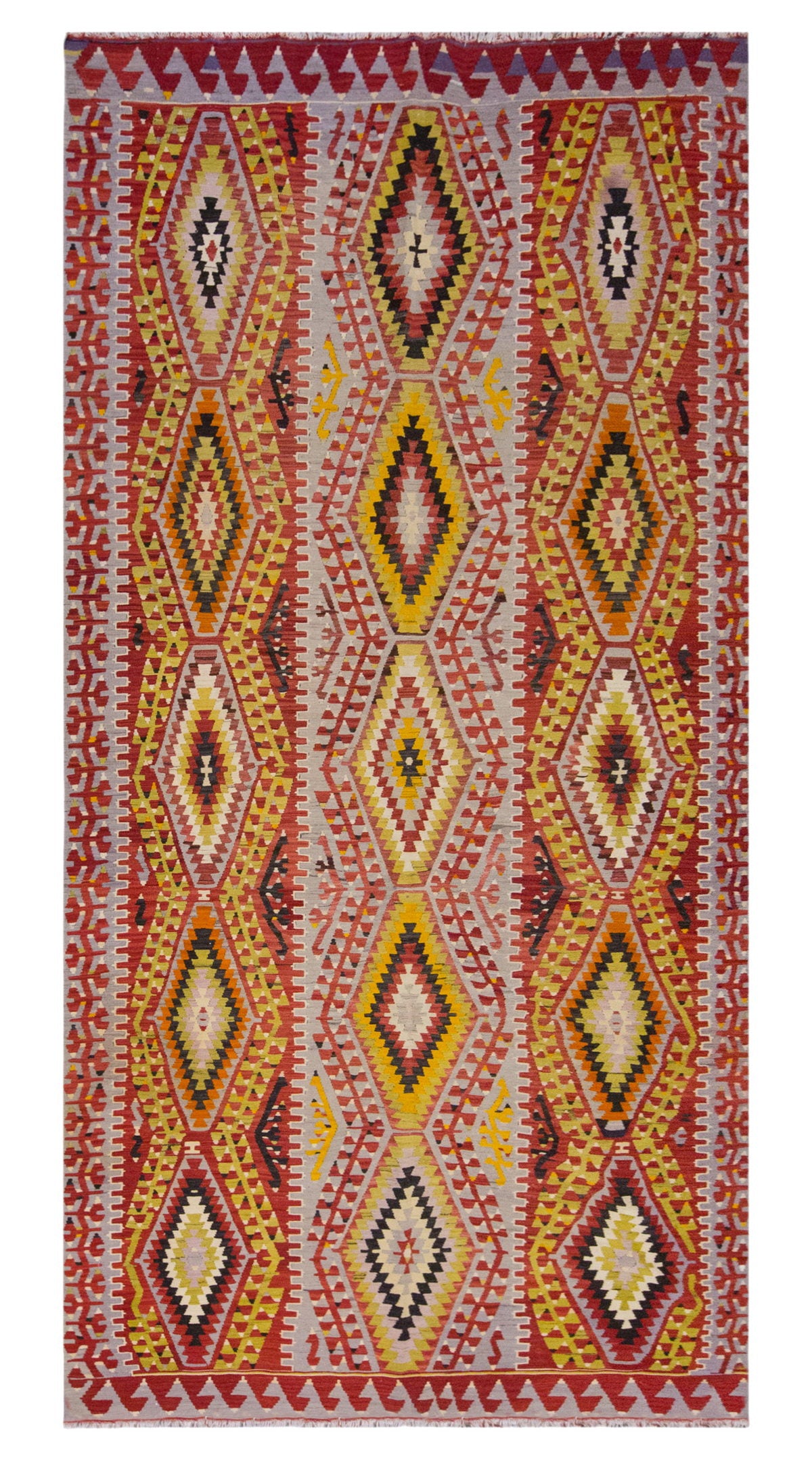 Vintage Large Uşak Eşme Kilim, 173 x 340 cm / 5.8 x 11.2 ft Kilim