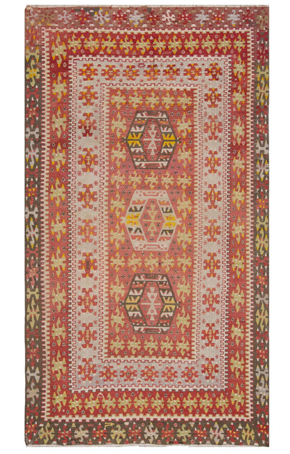 Vintage Large Uşak Eşme Kilim, 174 x 308 cm / 5.9 x 10.1 ft Kilim