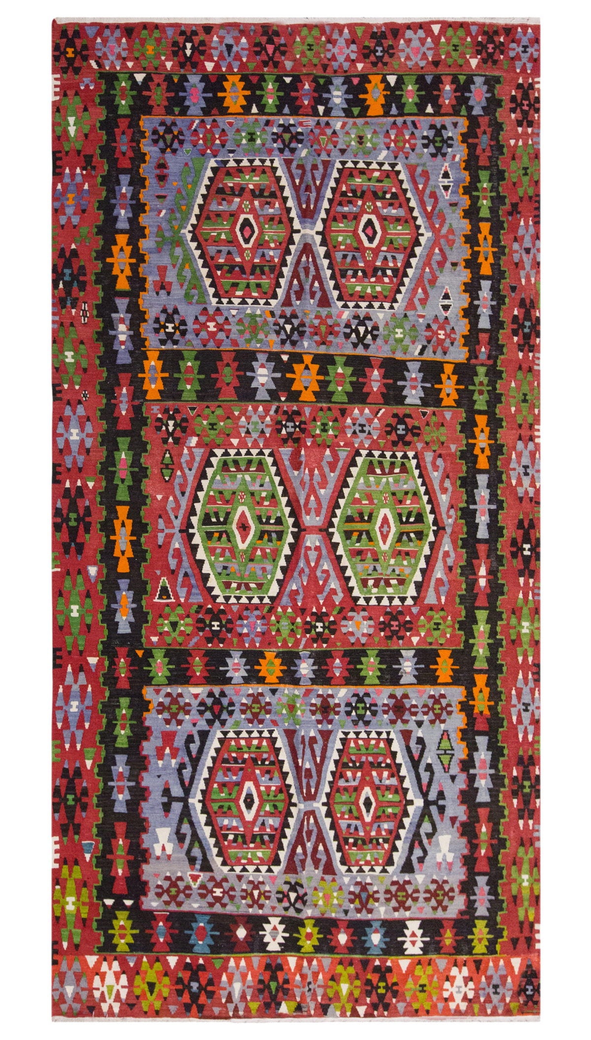 Vintage Large Uşak Eşme Kilim, 174 x 318 cm / 5.9 x 10.5 ft Kilim