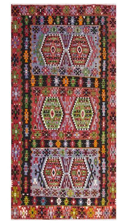Vintage Large Uşak Eşme Kilim, 174 x 318 cm / 5.9 x 10.5 ft Kilim
