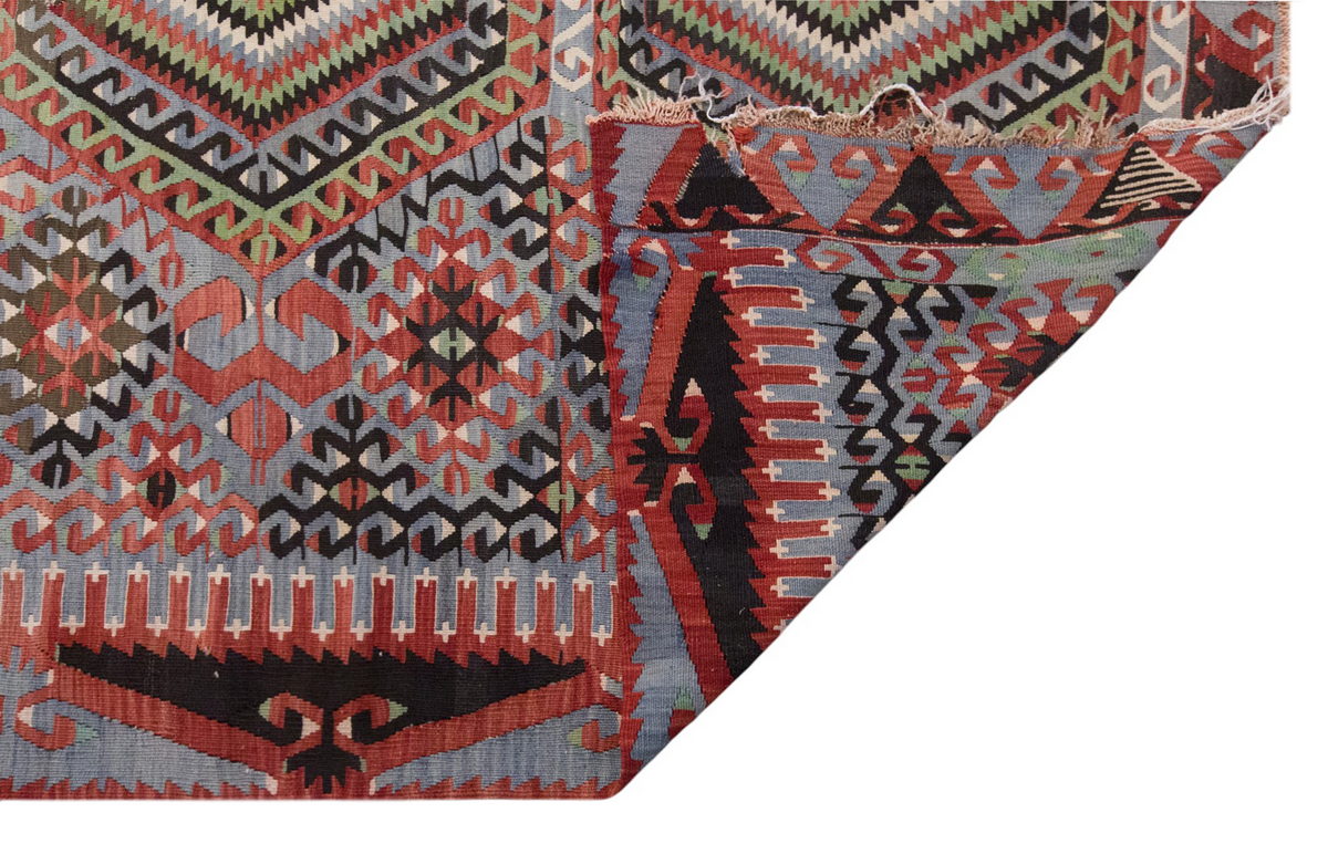 Vintage Large Uşak Eşme Kilim, 176 x 345 cm / 5.9 x 11.4 ft Kilim