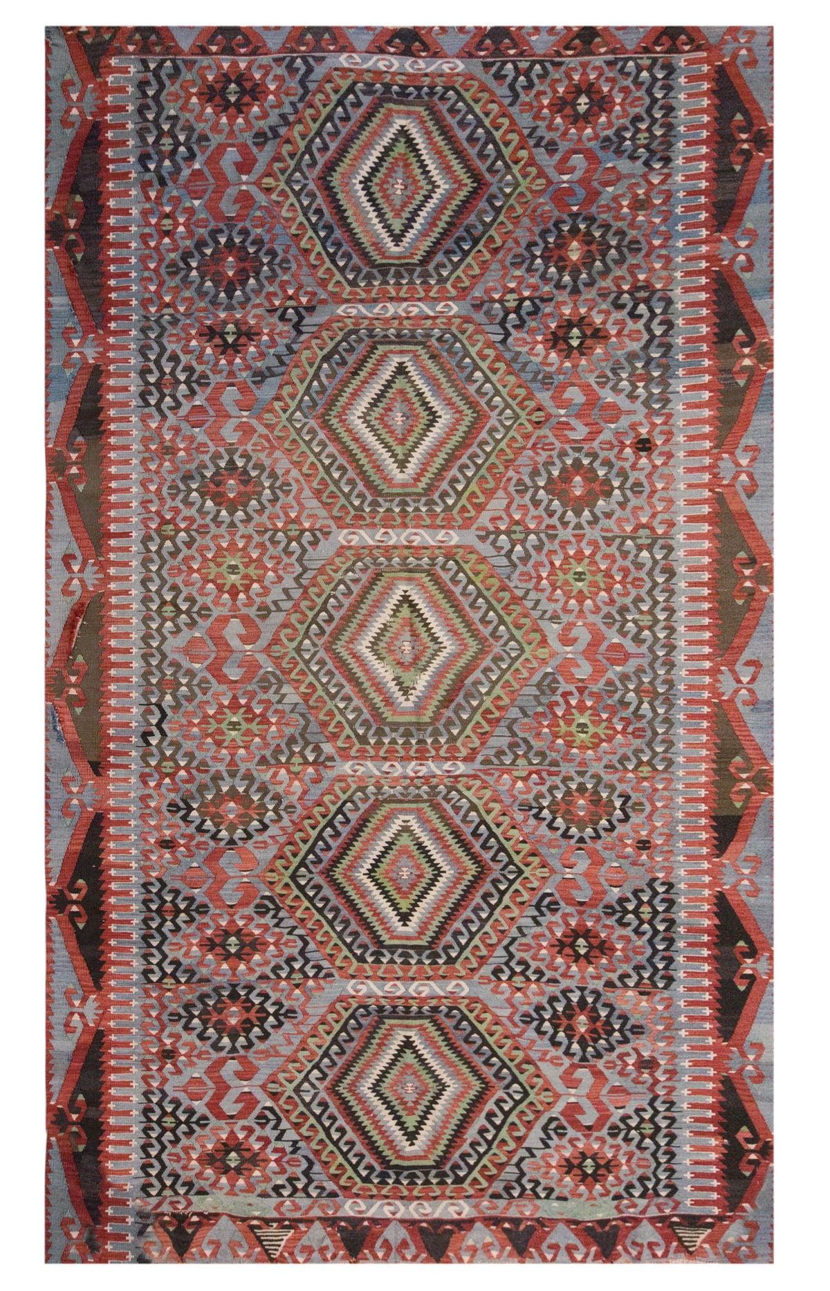 Vintage Large Uşak Eşme Kilim, 176 x 345 cm / 5.9 x 11.4 ft Kilim