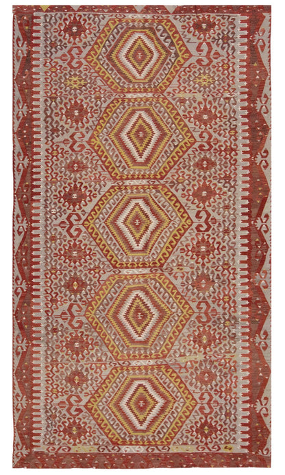 Vintage Large Uşak Eşme Kilim, 180 x 316 cm / 6 x 10.4 ft Kilim